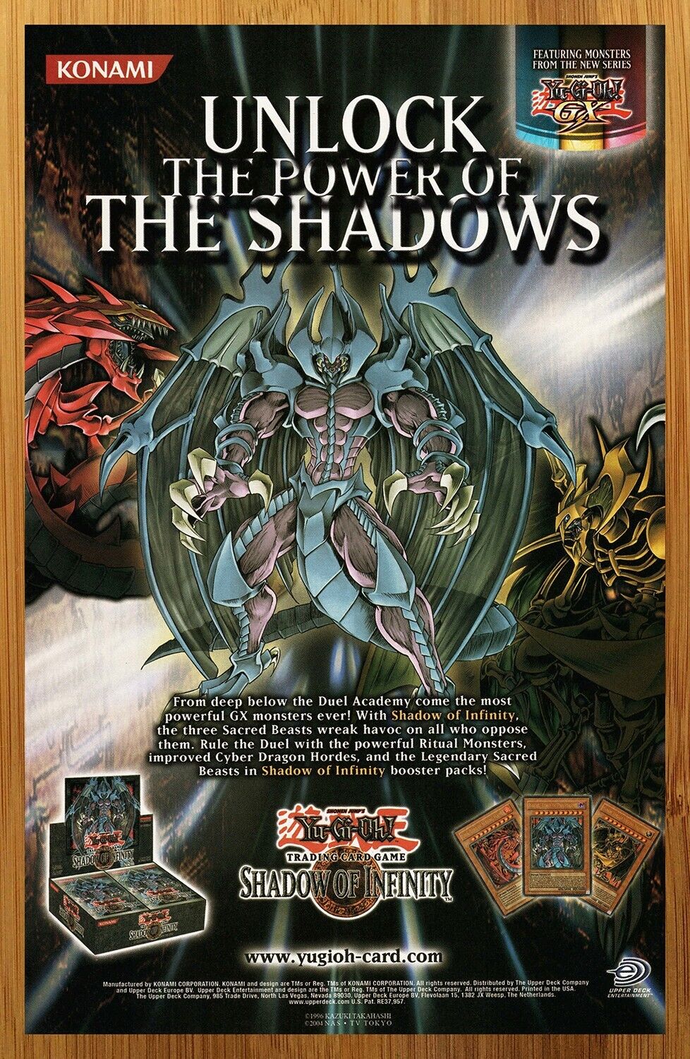 2004 Yu-Gi-Oh TCG Shadow of Infinity Print Ad/Poster Official Trading Cards Art