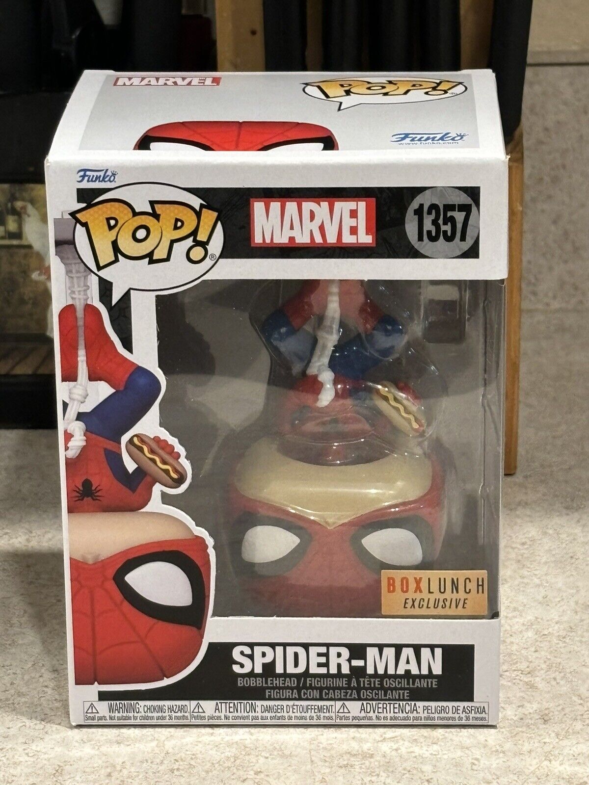 Funko Marvel Spider-Man with Hotdog Box Lunch Exclusive In Hand Ready To Ship