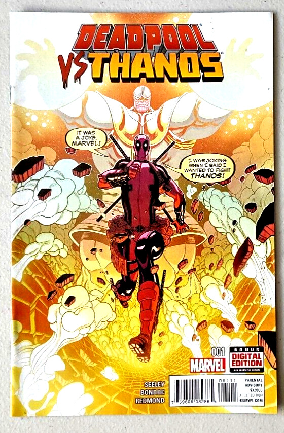 2015 Deadpool Vs Thanos Comic Book Part one from Her to Eternity Marvel Comics