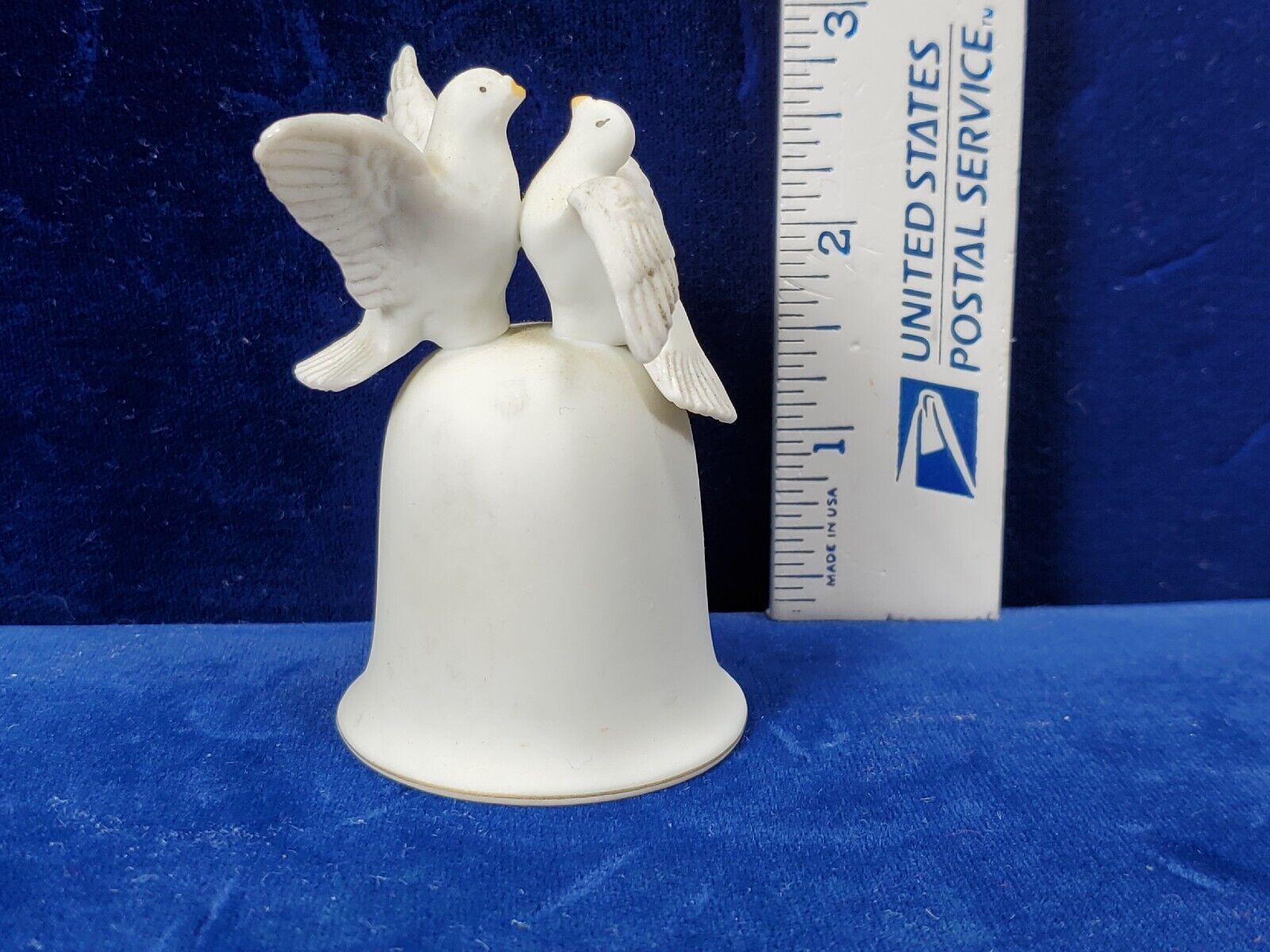 Vintage Peace Dove Bell Porcelain White 