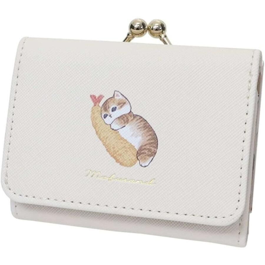 mofusand compact mini wallet shrimp nyan tri-fold purse NEW JAPAN