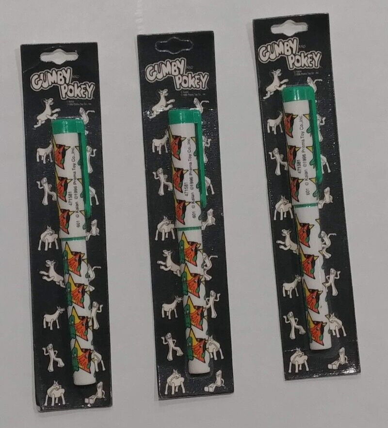 Vintage Gumby and Pokey Pens - 1996 Unopened