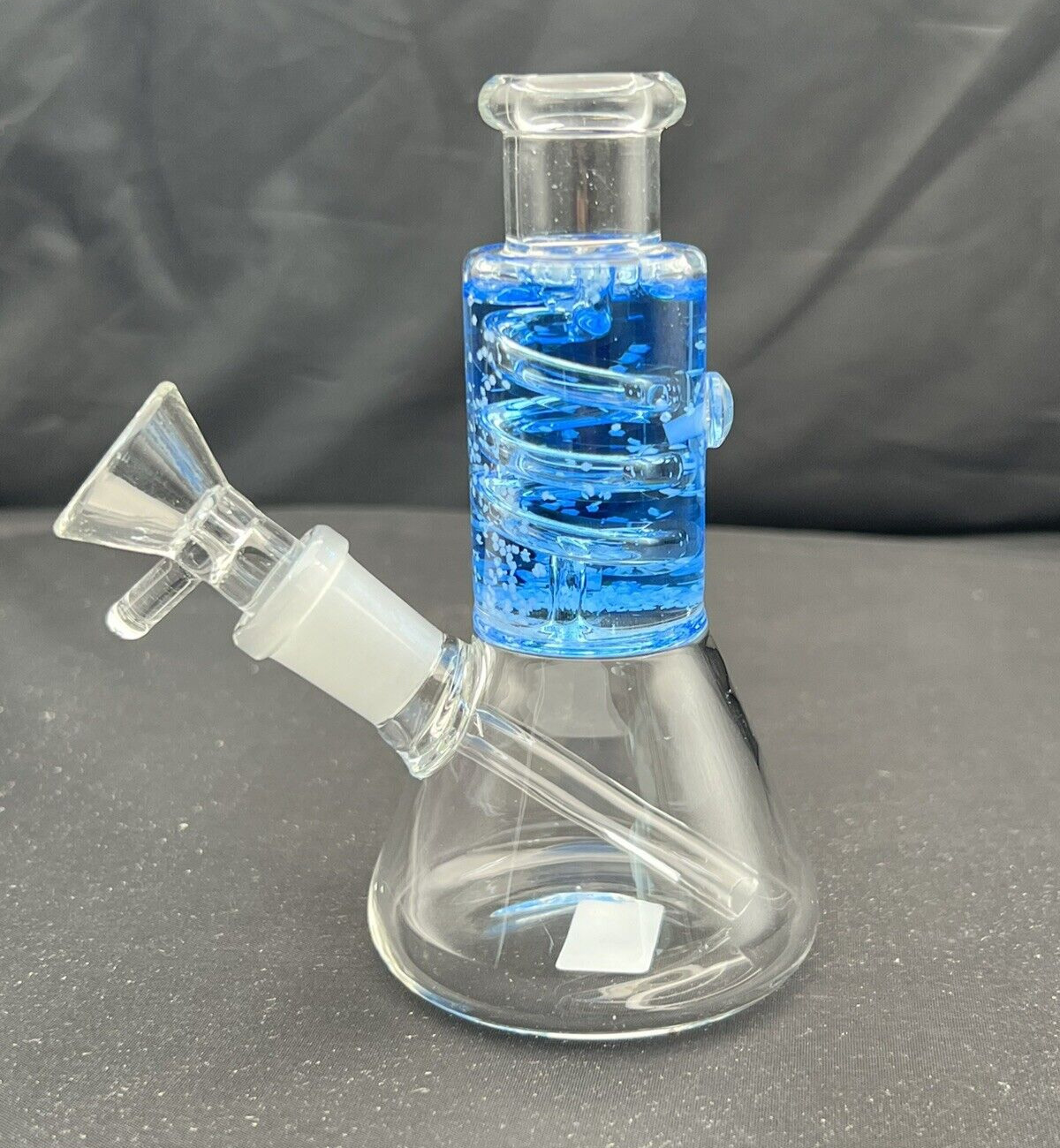 freeze pipe bong 4.5 inch glycerin water pipe spiral design with 14mm bowl