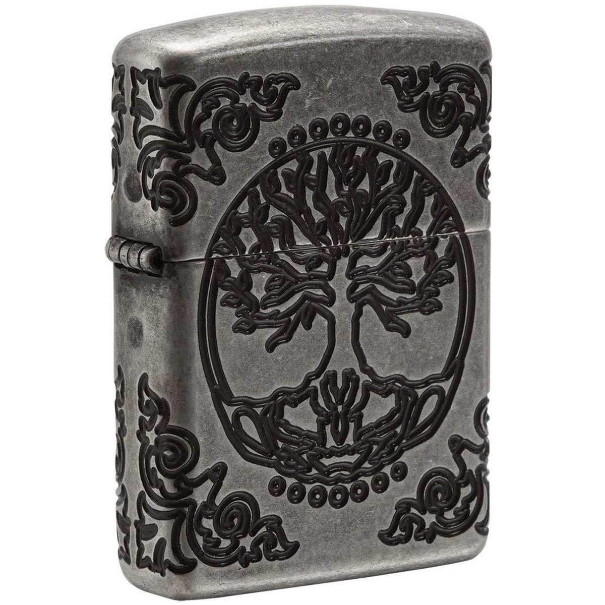Zippo 29670 Armor Tree of Life Antique Silver Windproof Lighter