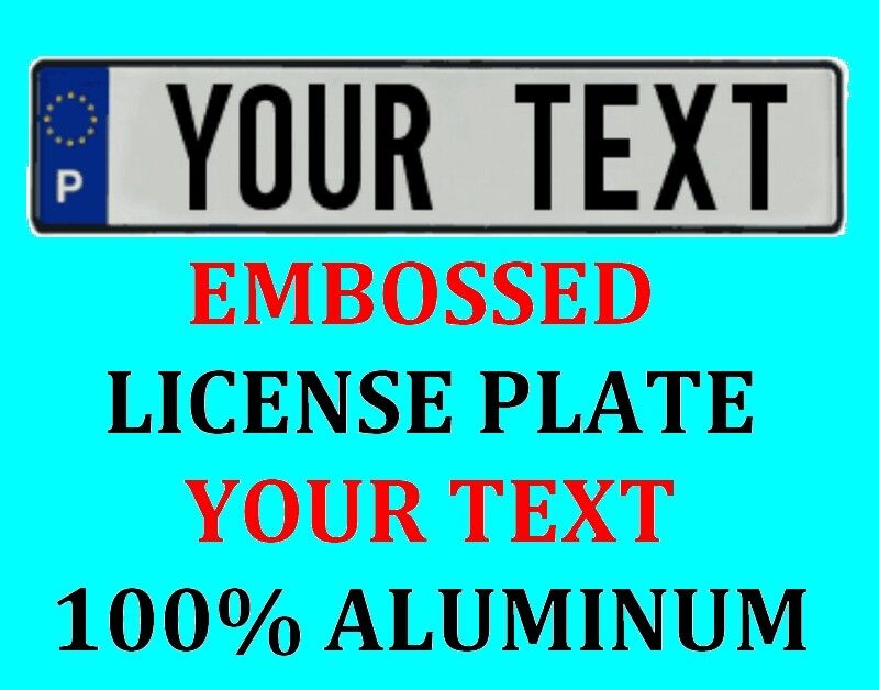 Portugal European Euro License Plate Number Plate Custom Text Customized