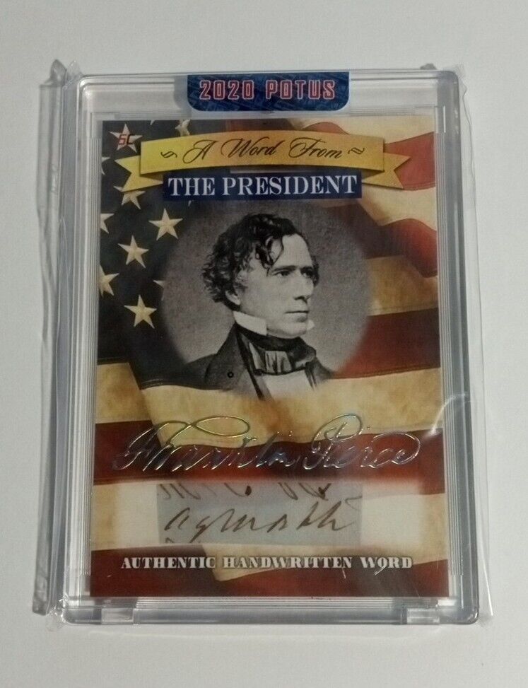 2020 20 POTUS A WORD FROM THE PRESIDENT FRANKLIN PIERCE AUTHENTIC HANDWRITTEN