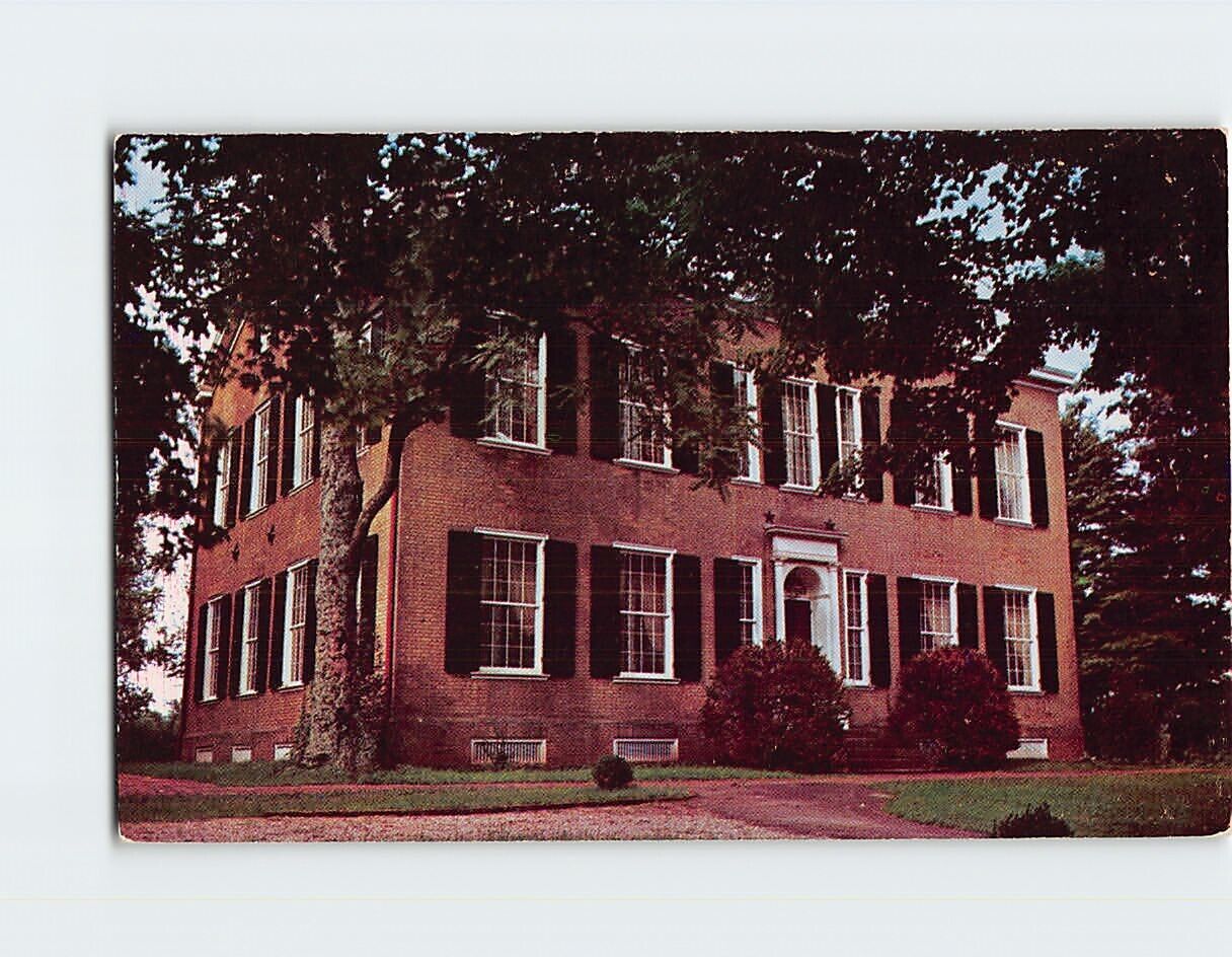 Postcard Federal Hill Home of Judge John Rowan near Bardstown Kentucky USA