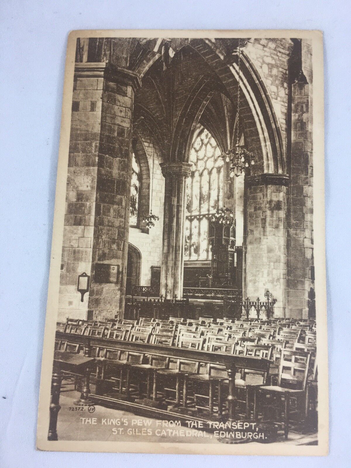 Vintage Postcard St Giles Cathedral Edinburgh Scotland King’s Pew High Kirk