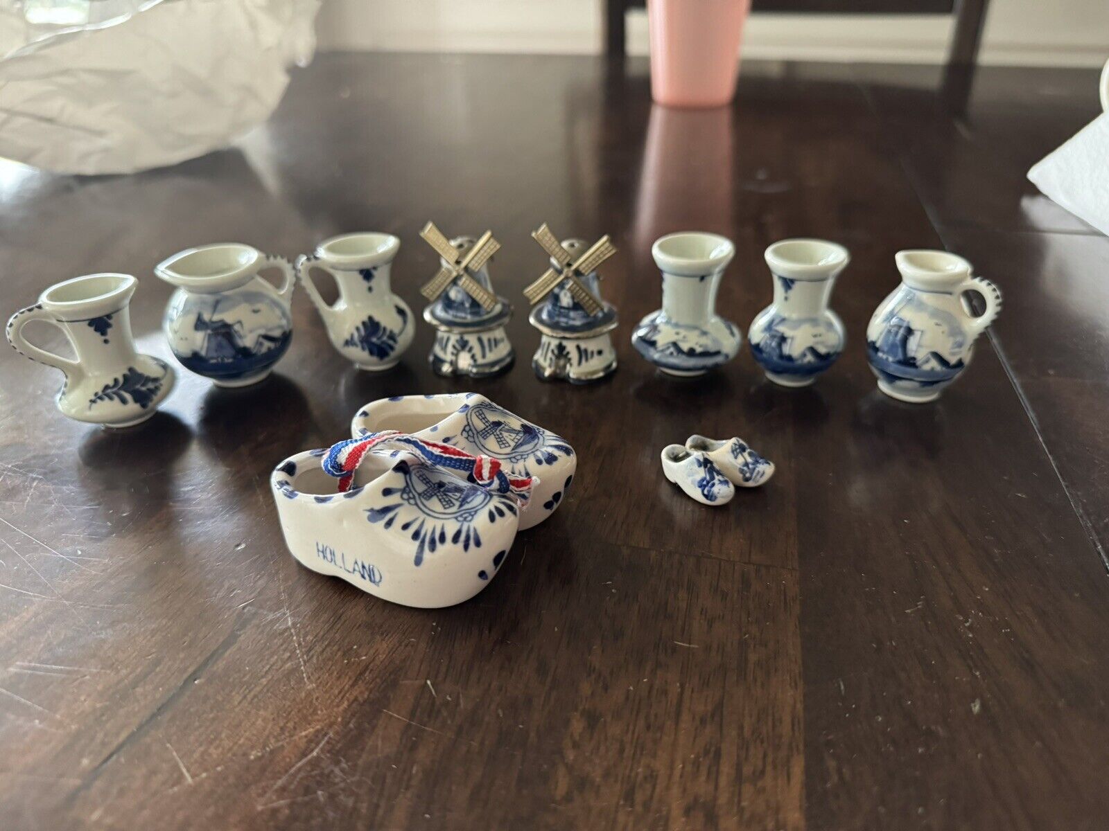 Delft Blue Hand Painted 10 Miniatures