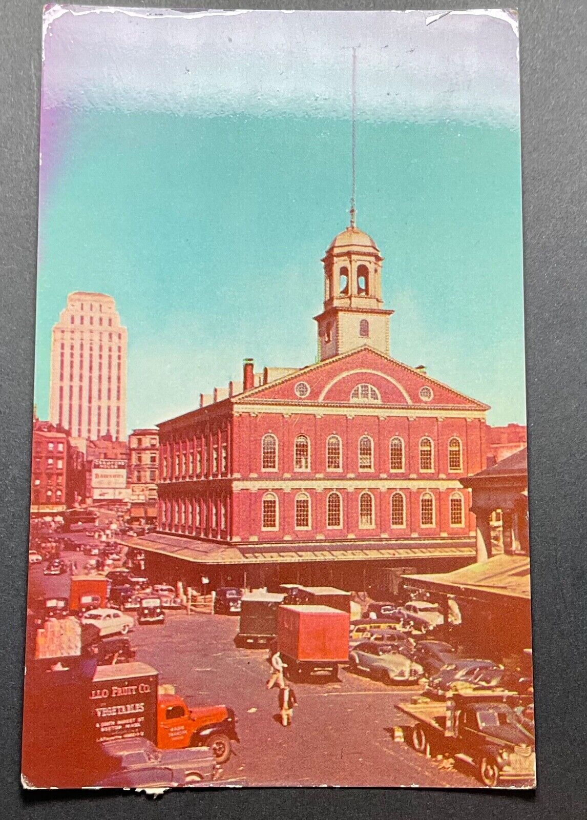 Boston Massachusetts MA Postcard Faneuil Hall Crale of Liberty Posted 1952