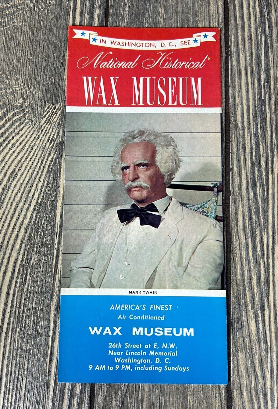 Vintage National Historical Wax Museum Washington DC Brochure Pamphlet