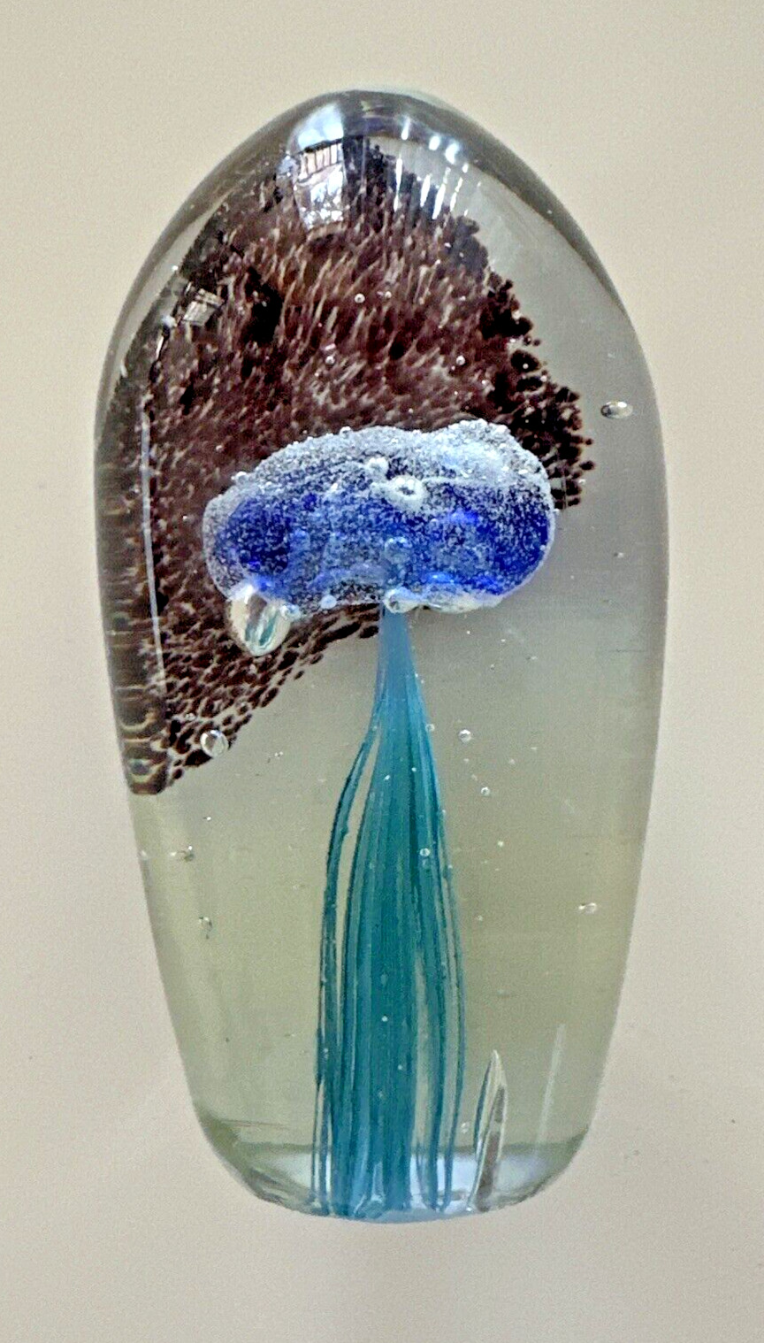 Fabrique Paperweight Jellyfish Ocean Sea Nautical Jellyfish Art Glass