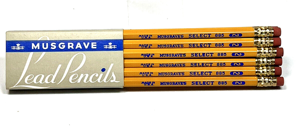 Vintage Musgrave’s select 885 No.2 Pencils  pack of 12- one DOZEN- Brand New