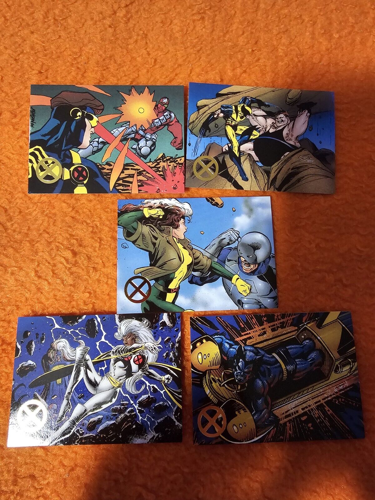 X-men Timegliders - 5 Card Set - 1995 Hardee\'s 