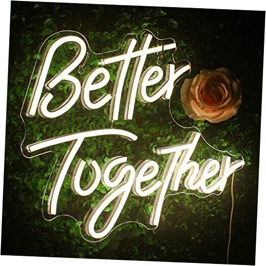 Looklight Better Together Neon Sign,Neon Light for Room,Wedding better together
