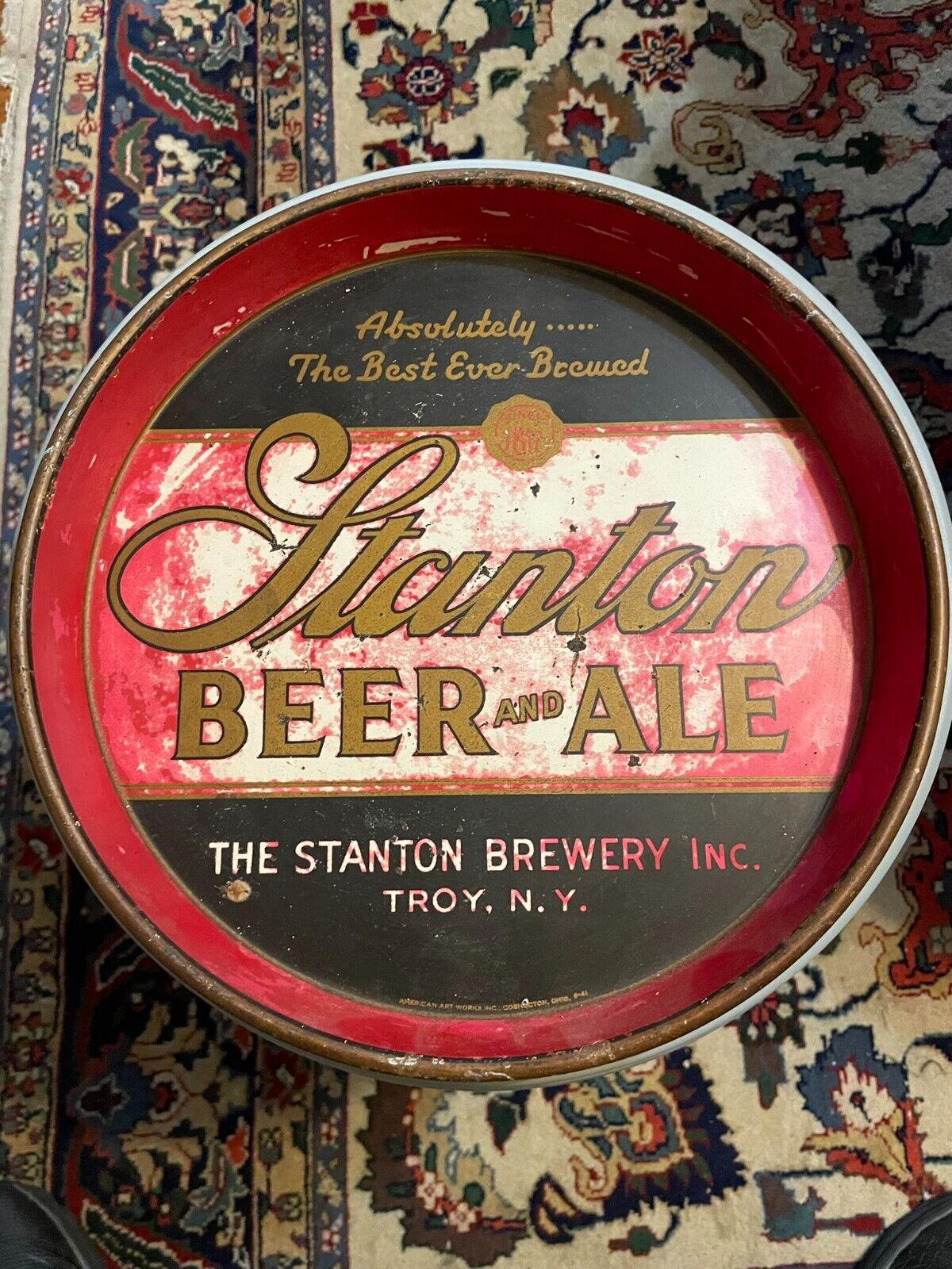 Vintage Stanton Beer Tray from Ginger Man in Houston TX