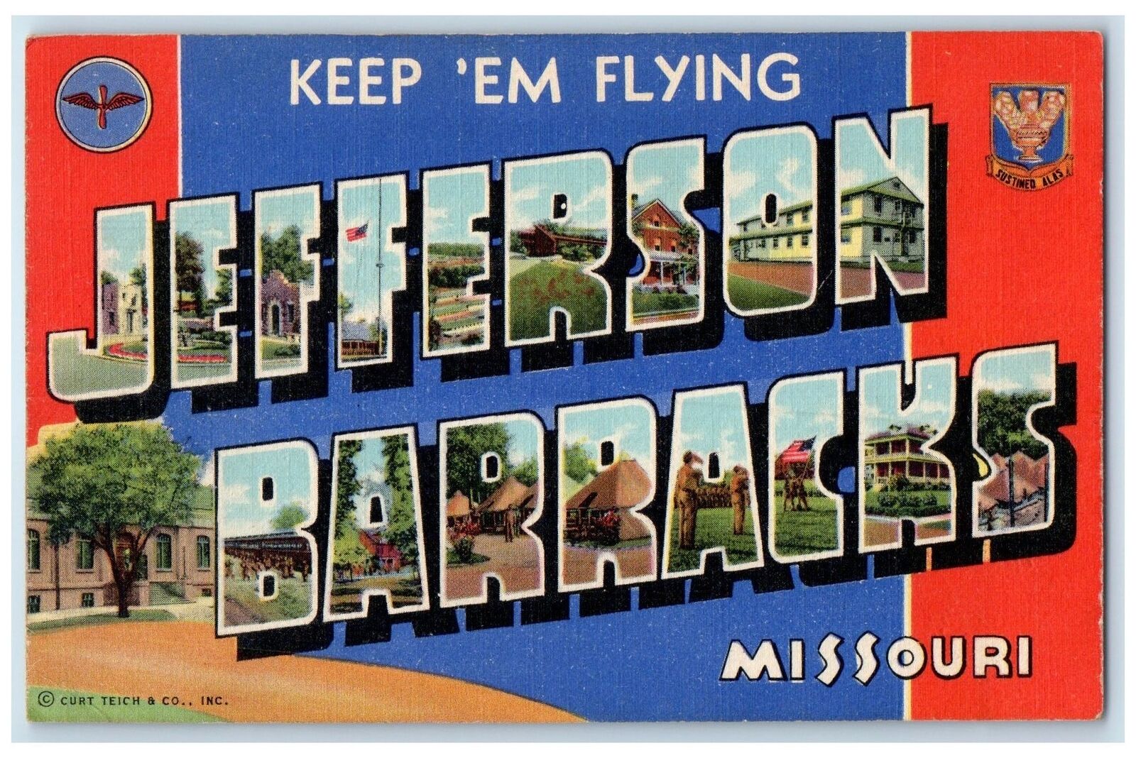 c1940 Keep Em Flying Jefferson Barracks Military Air Corps Missouri MO Postcard