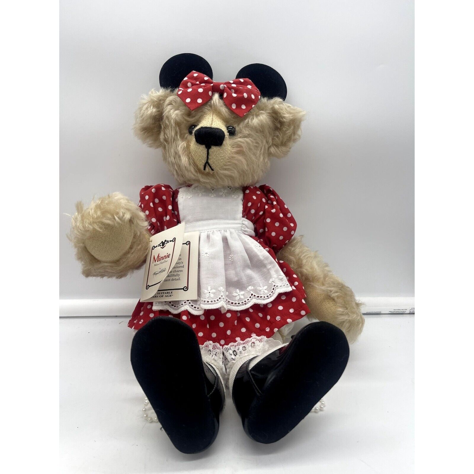 Minnie Mouse Mohair Plush Teddy Bear Maryse Nicole RARE