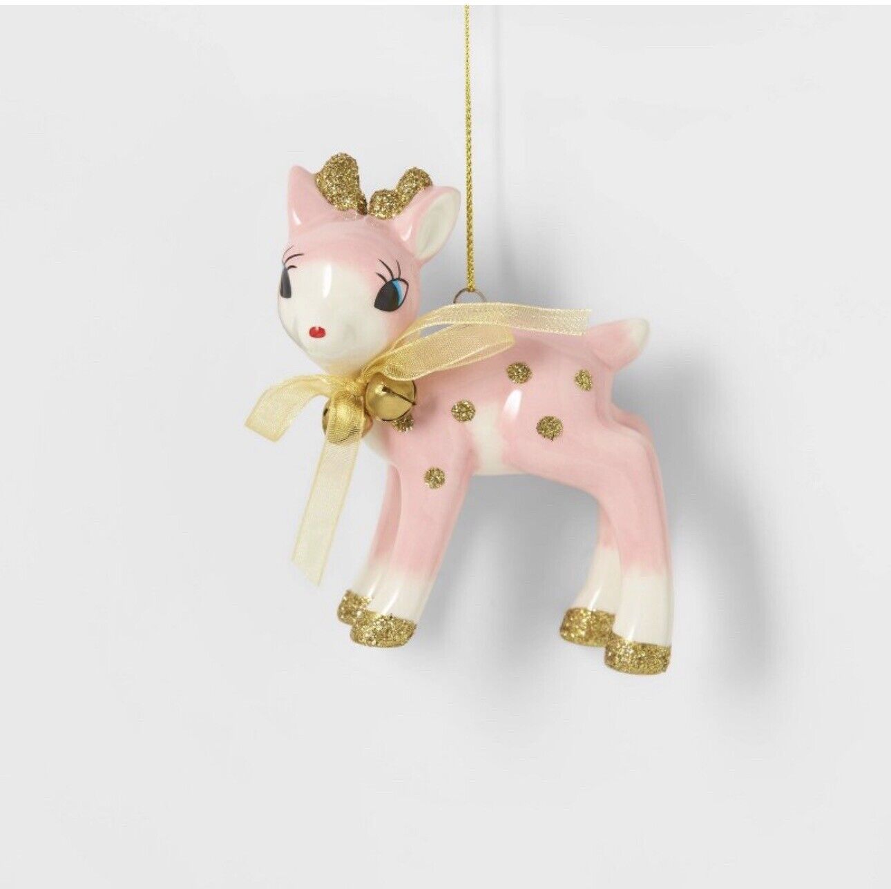 *NEW* Target 2023 Wondershop 3” Retro Pink Baby Reindeer Christmas Ornament New
