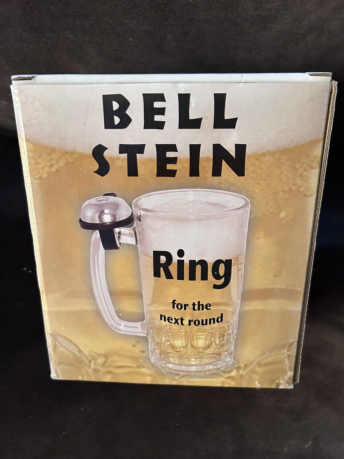 NIB RARE 90's Vintage 16 oz BELL BEER STEIN Ring for the Next Round