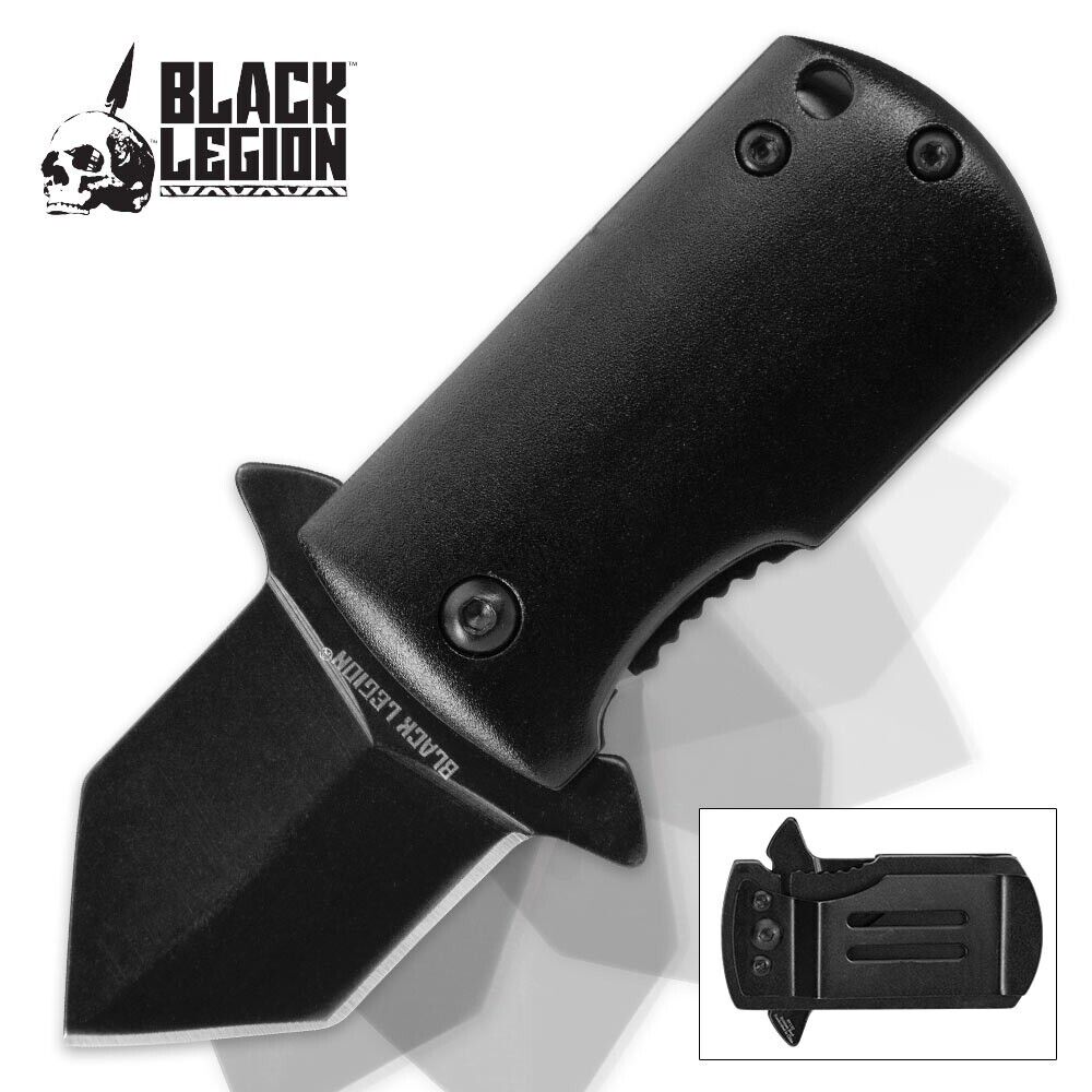 🔥 Black Legion Mini Fast Opening Boot/Money Clip Covert Tactical Folding Knife