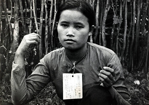 Captured Female Viet Cong Guerilla 1965 Old Photo