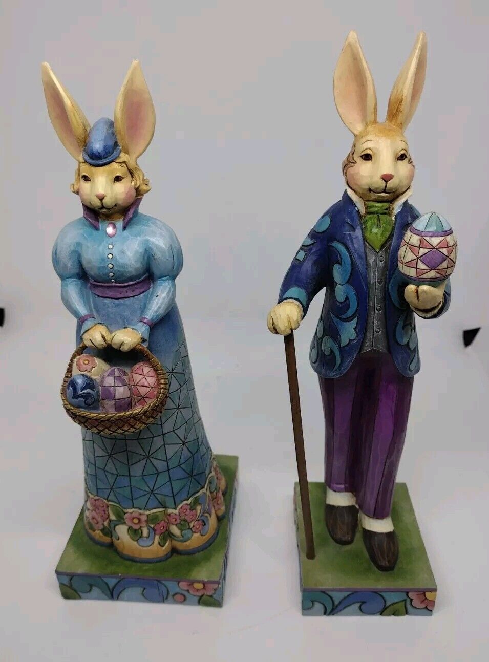 Jim Shore *Easter Style *4015499 and * Easter Promenade * 4015498 Figurines