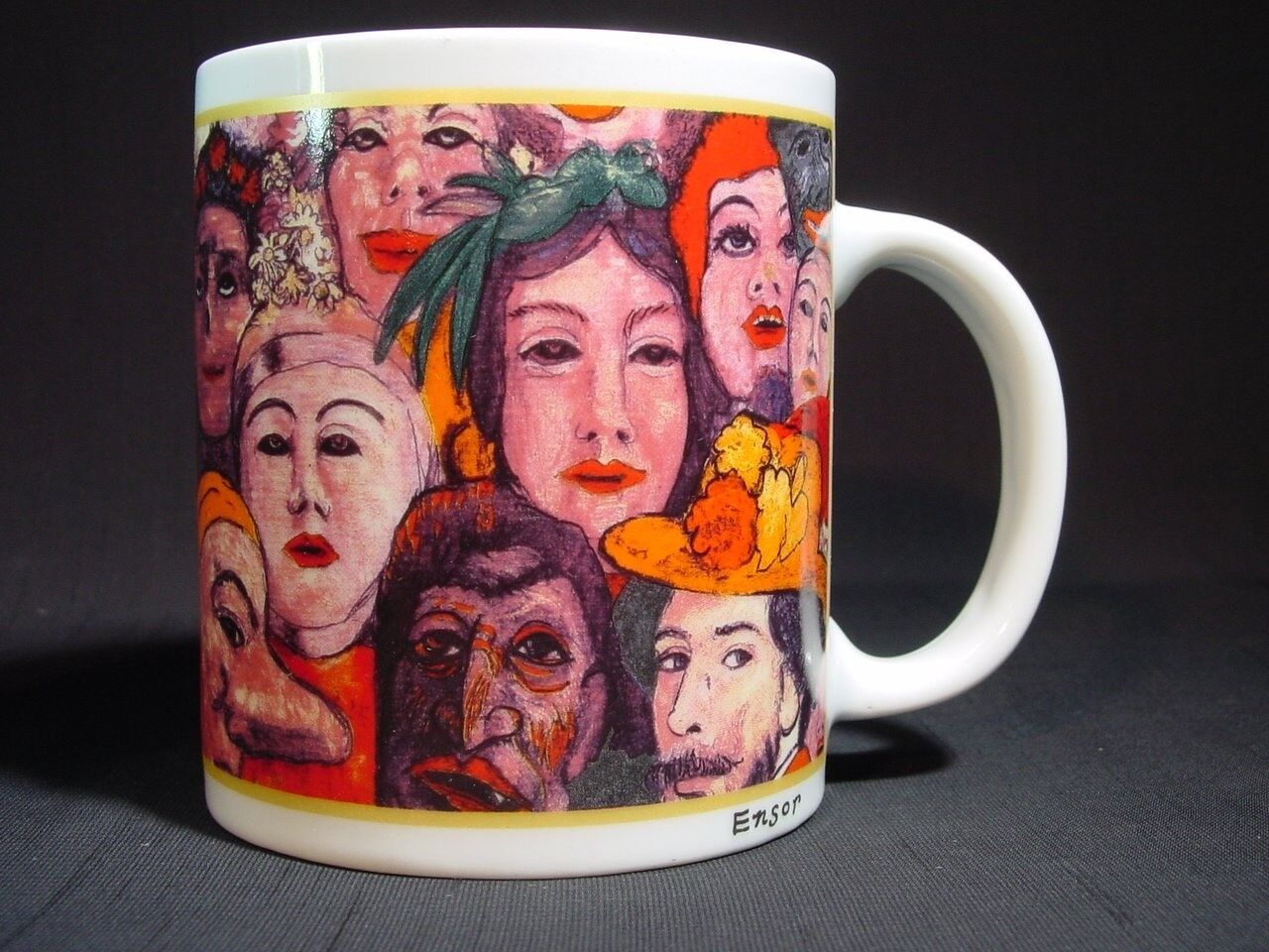 James Ensor Coffee Mug Portrait of the Artist Surrounded by Masks