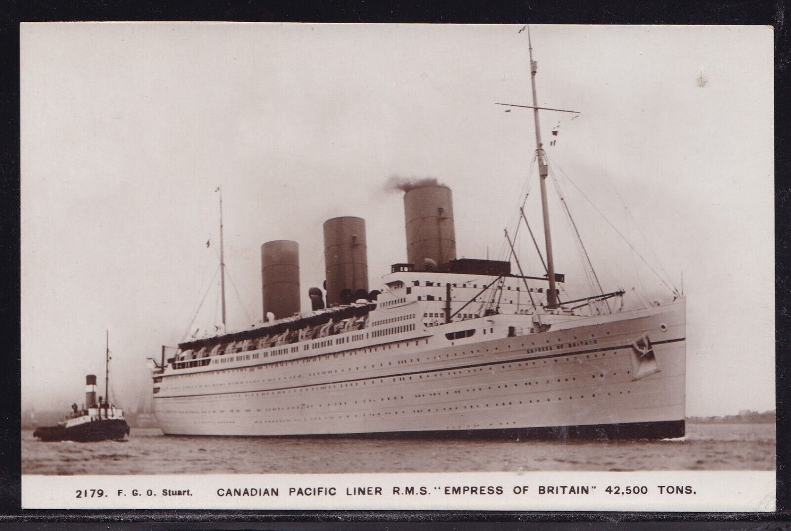 EMPRESS OF BRITAIN CANADIAN PACIFIC CPR REAL PHOTO POSTCARD RPPC ** OFFERS **