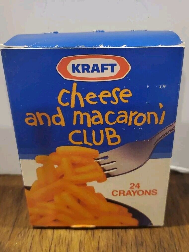 Vintage Kraft Macaroni & Cheese Crayons New In Package 1980s Promotional Item 