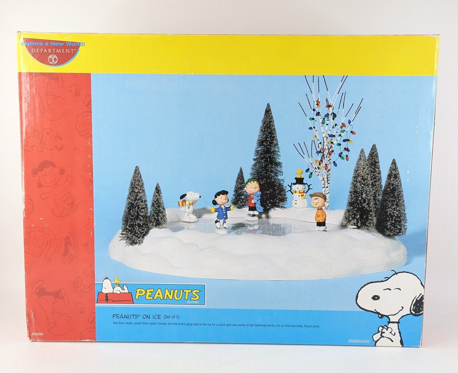 Dept 56 Peanuts On Ice Animated Skating Rink 2003 VERY RARE, FACTORY SEALED, NEW
