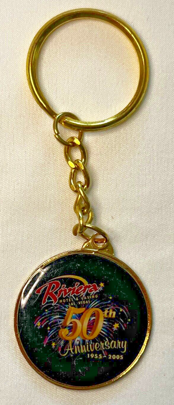 Riviera Hotel & Casino Las Vegas 50th Anniversary 1955-2005 Keychain Souvenir 🍒