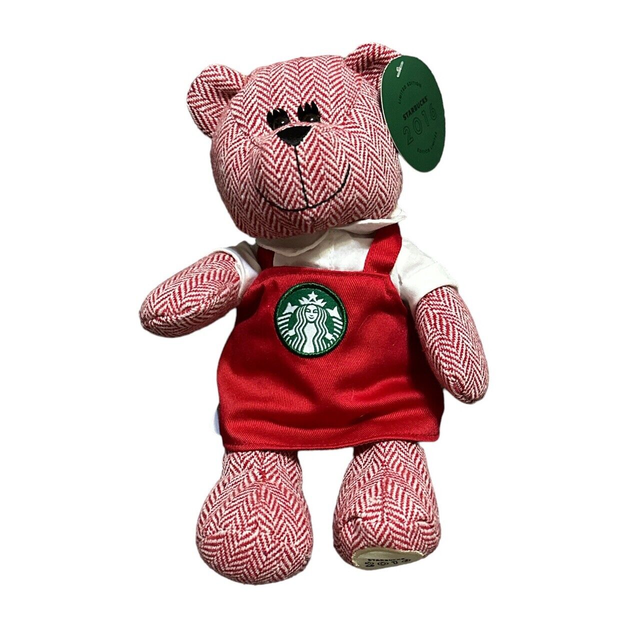 Starbucks Red Bearista Teddy Bear Plush Limited Edition 2016 Christmas 9.5\
