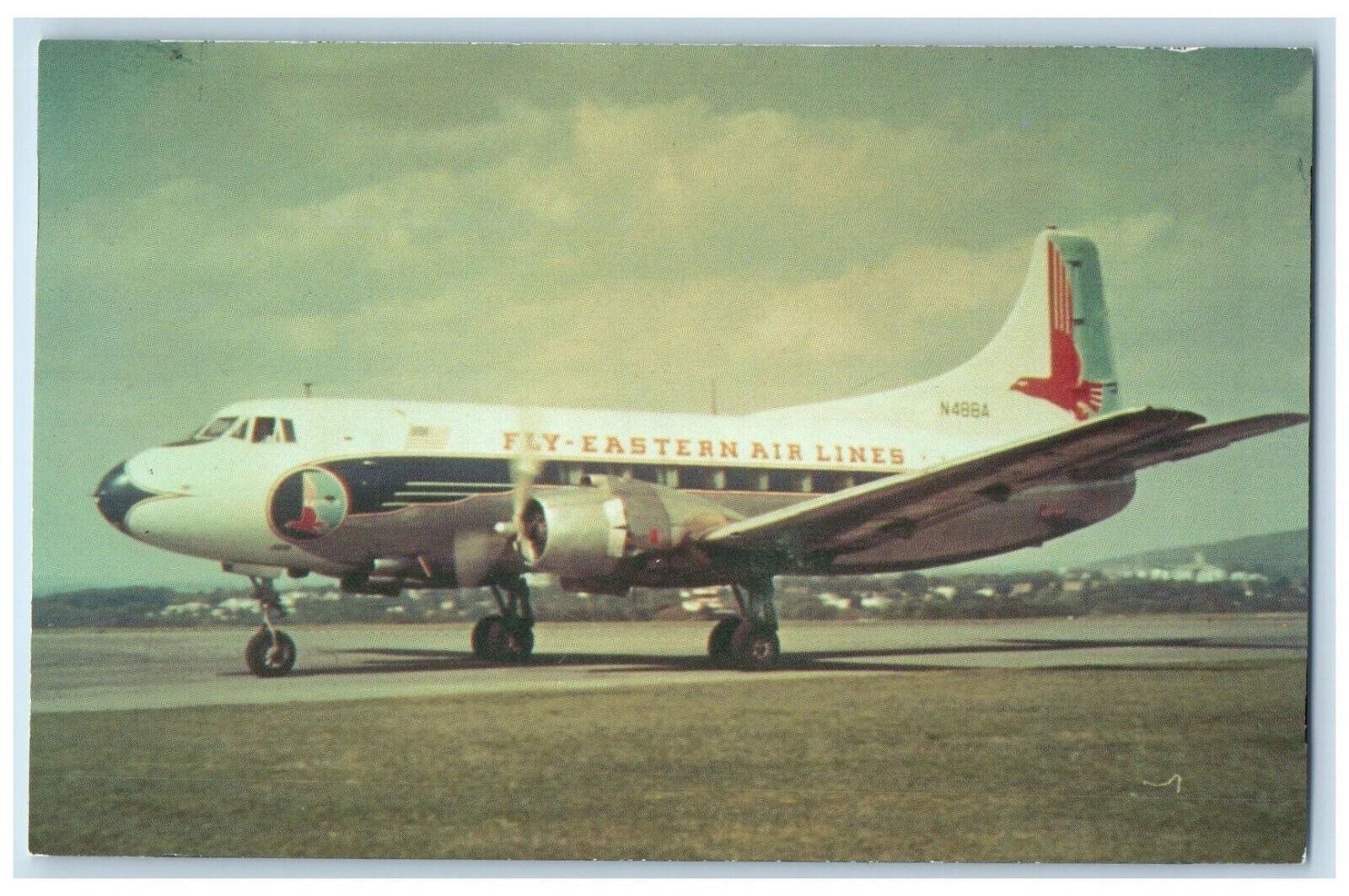c1960\'s Fly Eastern Air Lines M-404 Airplane #472 Historical Aircraft Postcard