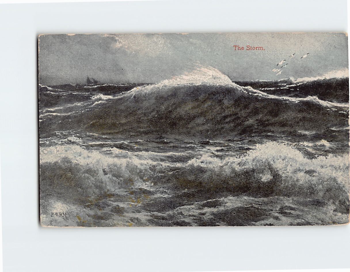 Postcard The Storm Ocean Scene