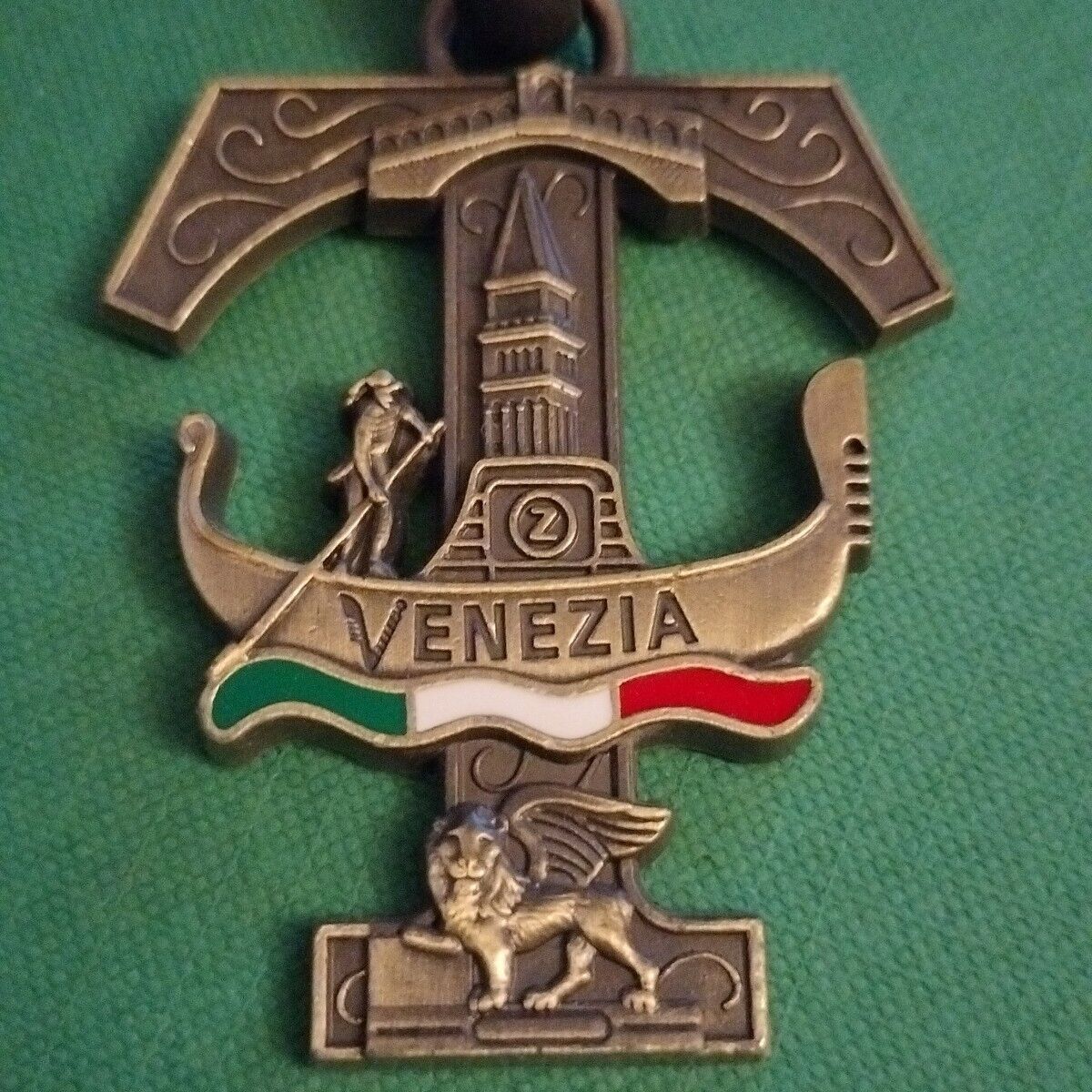 Venice Italy VENEZIA ITALIA Brass Gondola Letter \