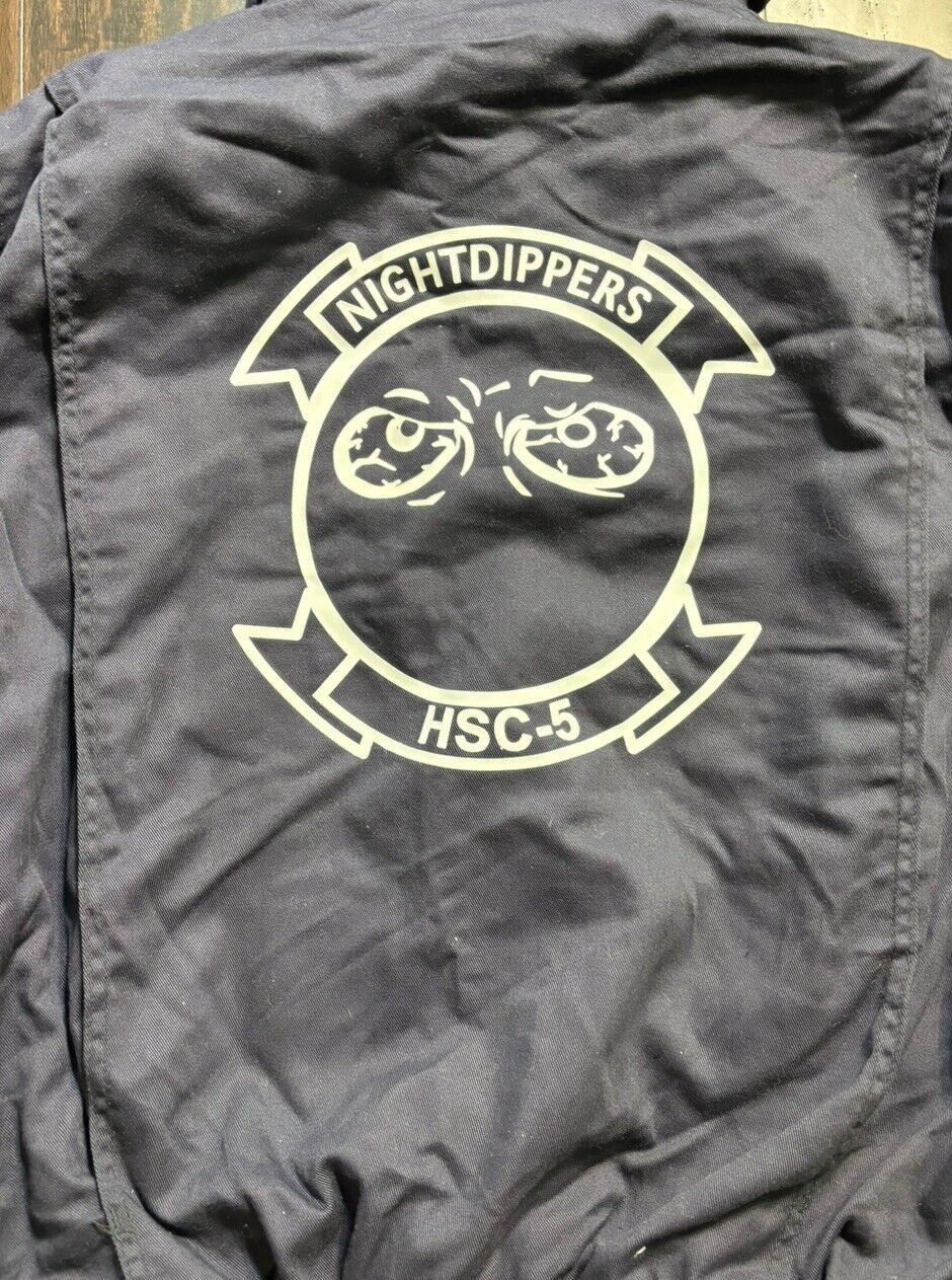 US Navy Jacket Adult L Helicopter Sea Combat Squadron Five HSC-5 Night Dippers