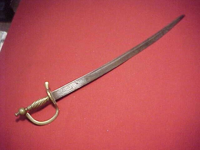 PRUSSIAN MODEL 1816 INFANTRY HANGER SWORD ~ ETCHED BLADE ~ UNIT MARKED
