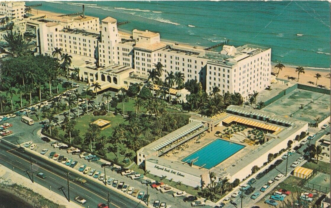 Hollywood Beach Resort-Hollywood, Florida FL-vintage 1965 posted postcard