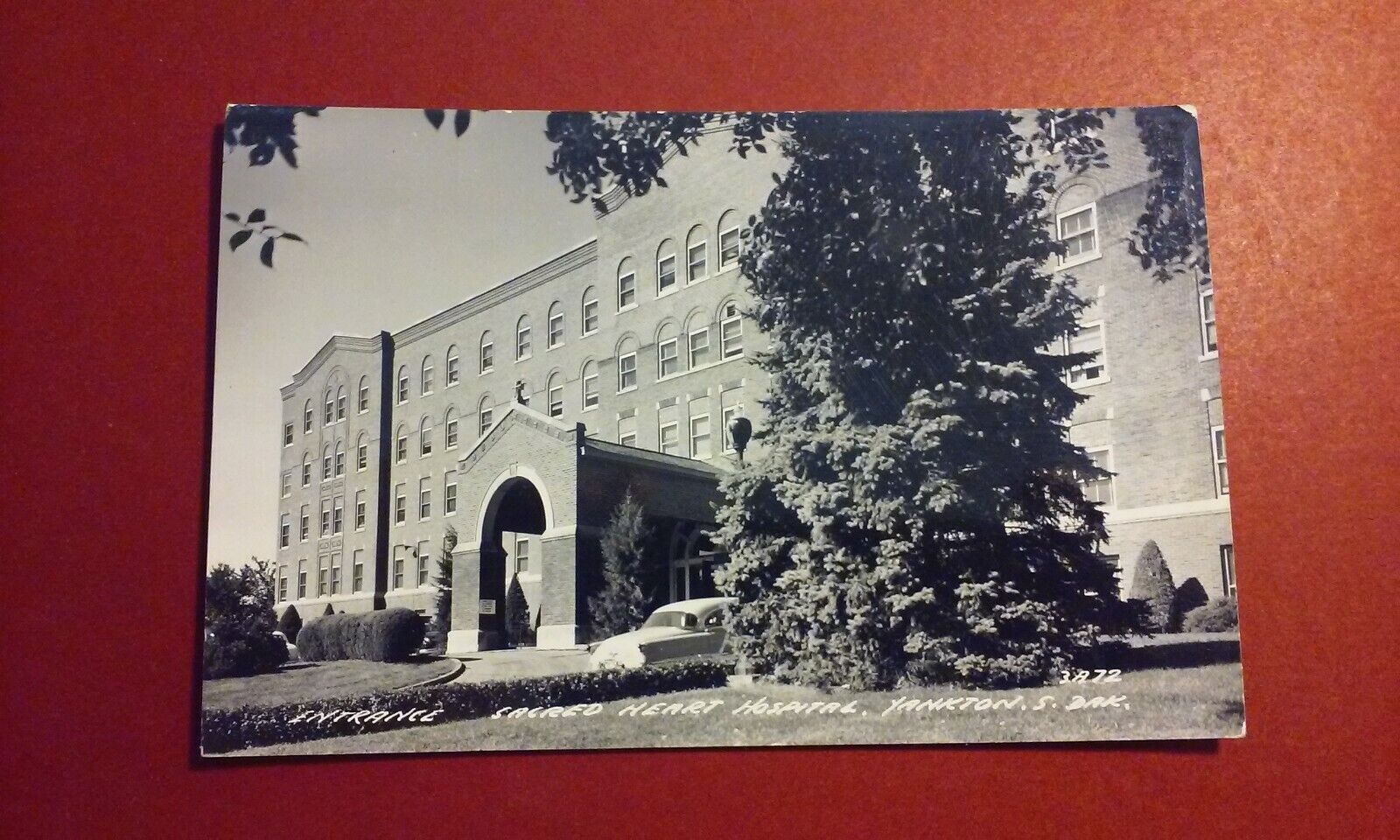 Antique Real Photo POST CARD Sacred Heart Hospital Yankton S. Dakota by Cook Co.