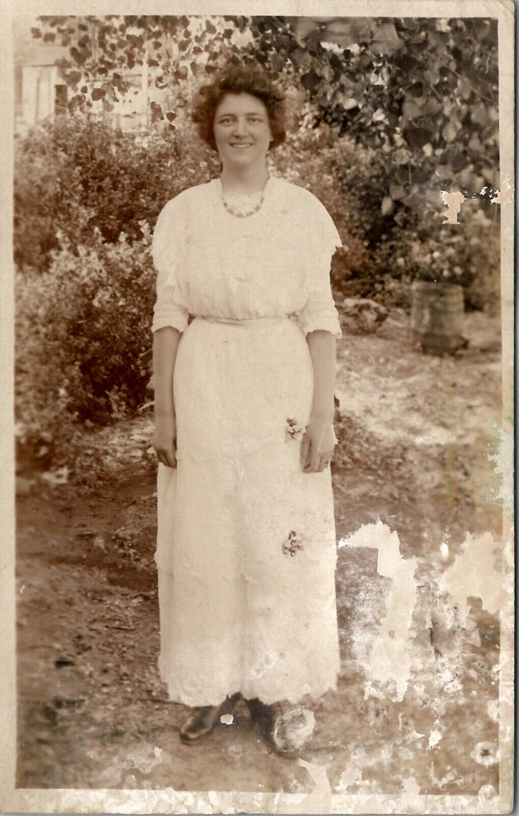 RPPC Pueblo Colorado 1914 Woman Charlotte Leatia Cook Parry Photo Postcard V3