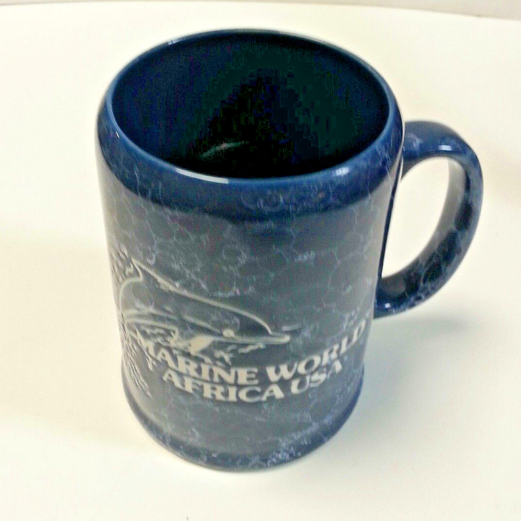 Vintage Karol Western MARINE WORLD AFRICA USA Coffee Mug Cup - Dolphin Design
