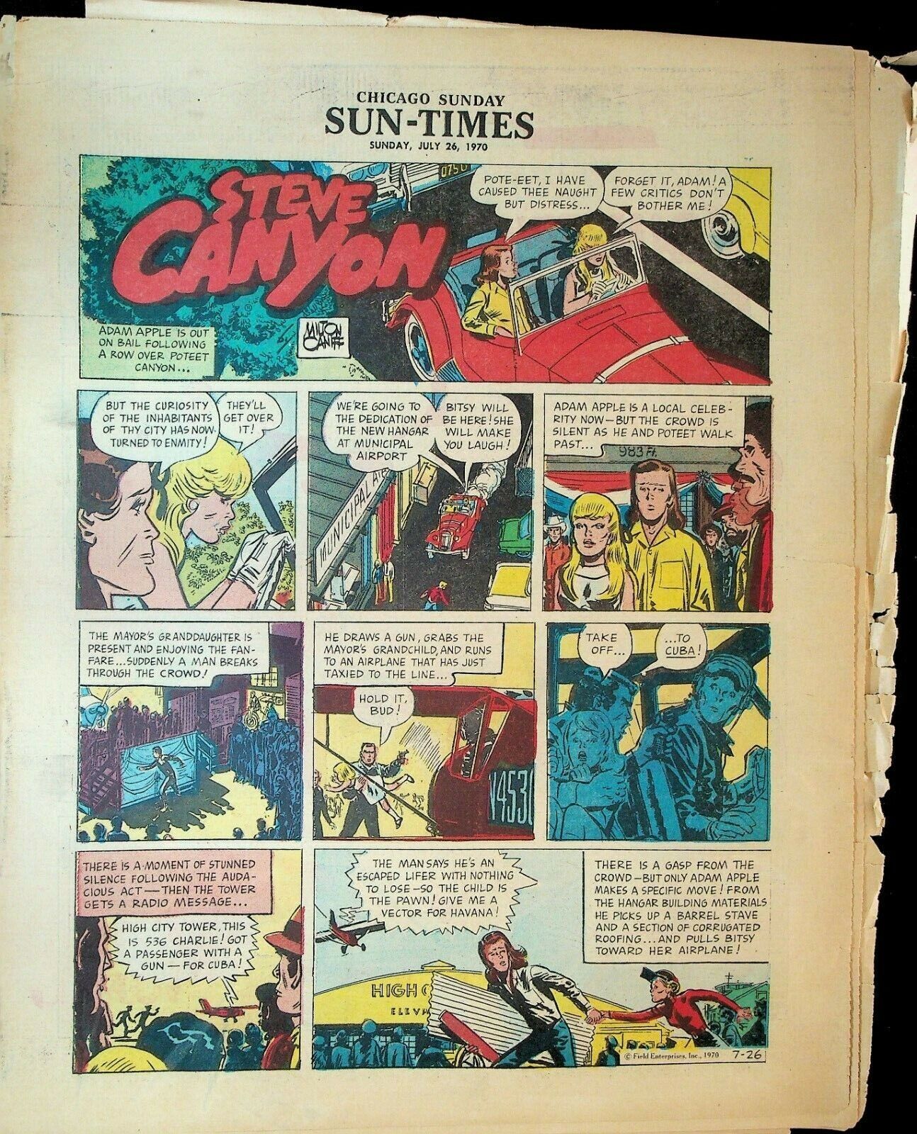 Chicago Sunday Sun-Times Comic Section July 26 1970 Steve Canyon Mary Worth
