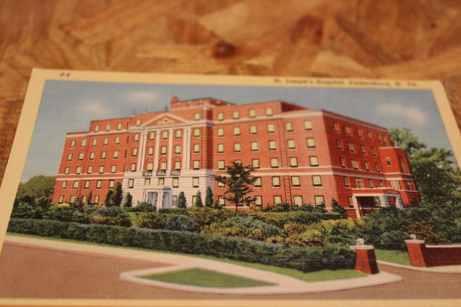 Postcard-X-St. Joseph\'s Hospital, Parkersburg, W. V.-Linen-Unposted