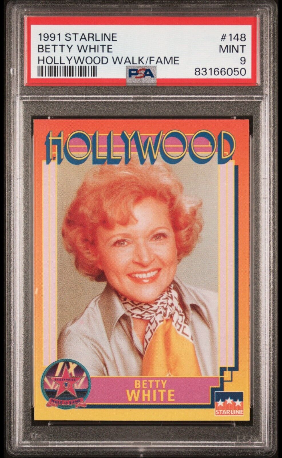 1991 Starline Betty White Hollywood Walk Of Fame #148 PSA 9 Mint POP 5