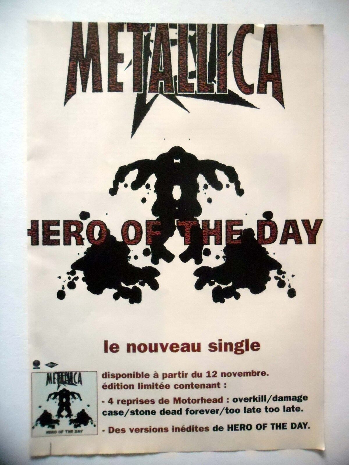 ADVERTISING: METALLICA 1996 for \