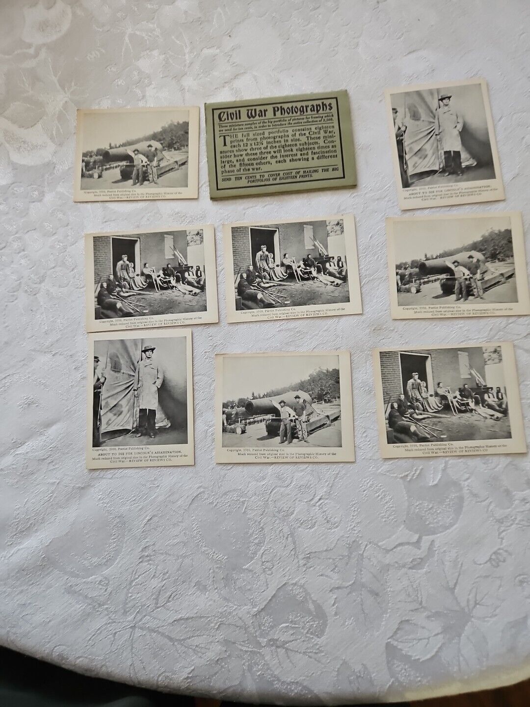 Antique Vintage Matthew Brady Portfolio Civil War Photographs Prospectus 9 Minis