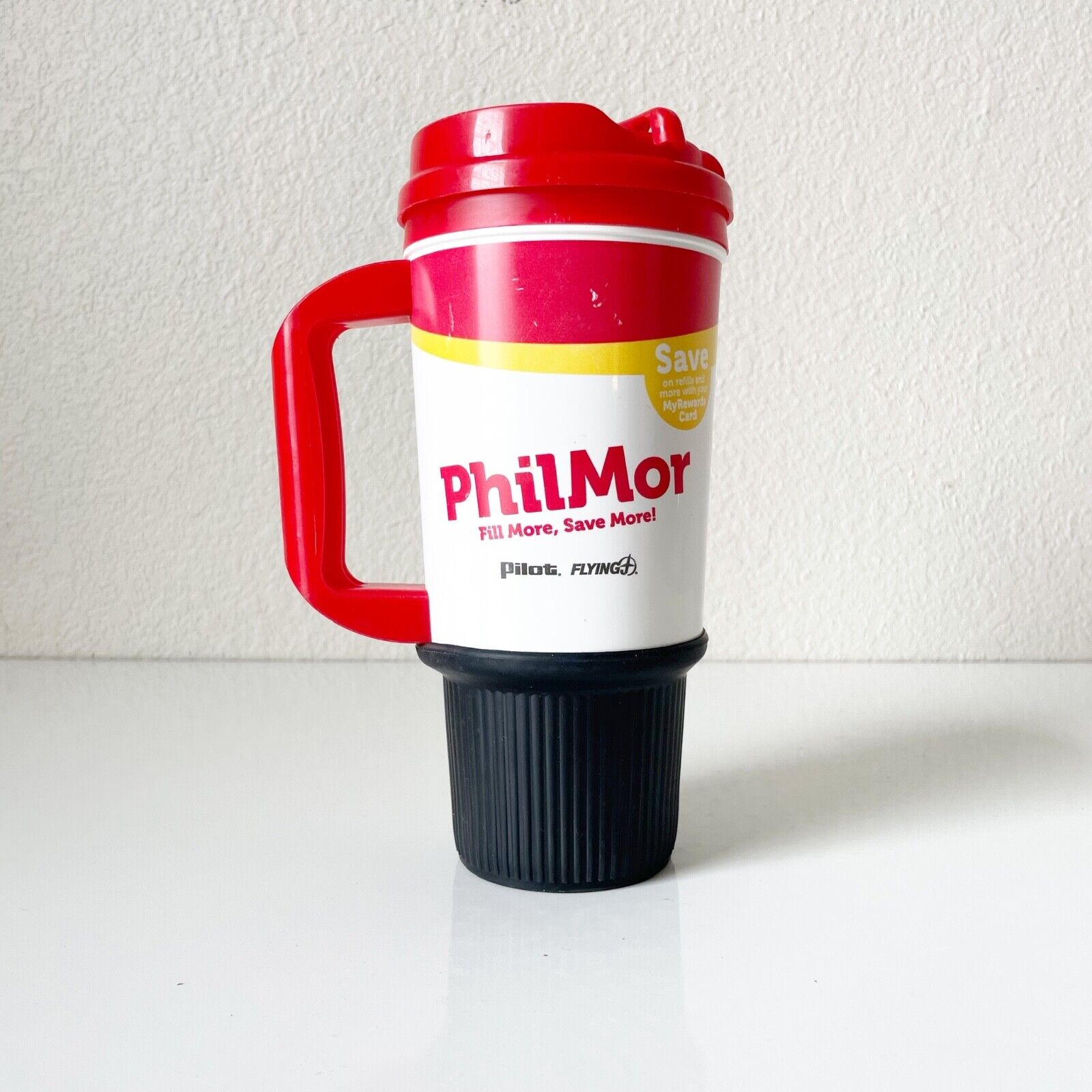 Philmor Insulated Coffee Mug 24 oz Pilot Flying J Save $ on Refills Plastic Cup