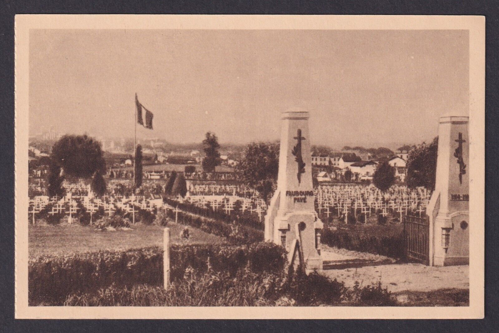 FRANCE, Vintage postcard, Verdun, Faubourg-Pavé Military Cemetery, WWI