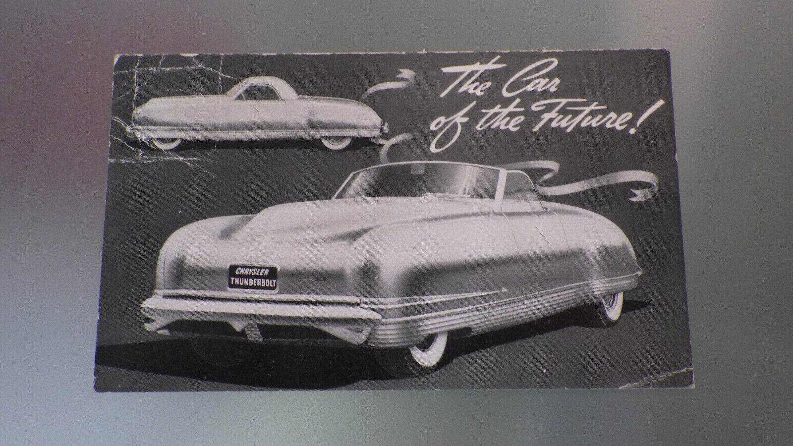 Vtg ORIGINAL 1942 Chrysler THUNDERBOLT Advertising Postcard * Postmarked 1942